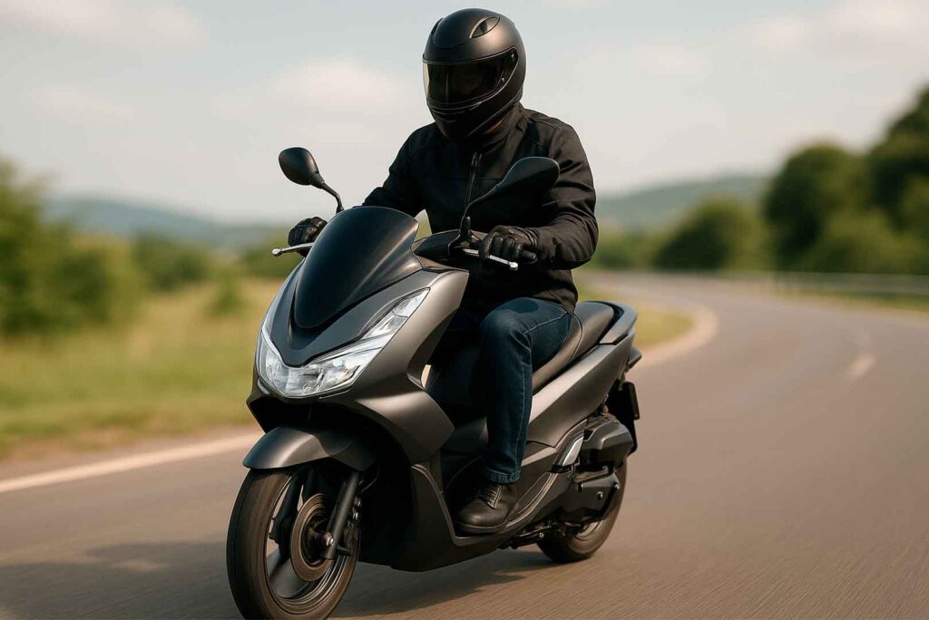 facilidad de manejar una moto automática